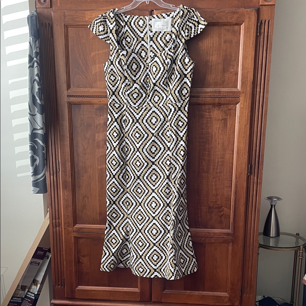 By Anthropologie Geometric Patterned Dress